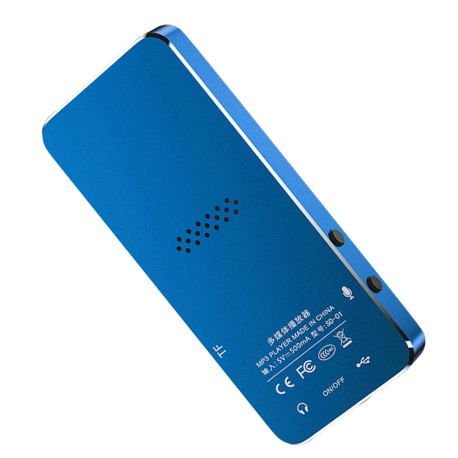 

MP3 Player with BT 5.2 Portable Digital Sports Audio Player Built in Clear Speaker Multi Function FM Radio Voice 8G синий