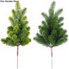 Realistic Artificial Pine Branches Green Plastic Artificial Pine Needle Branch Fake Ceder Branches Handmade