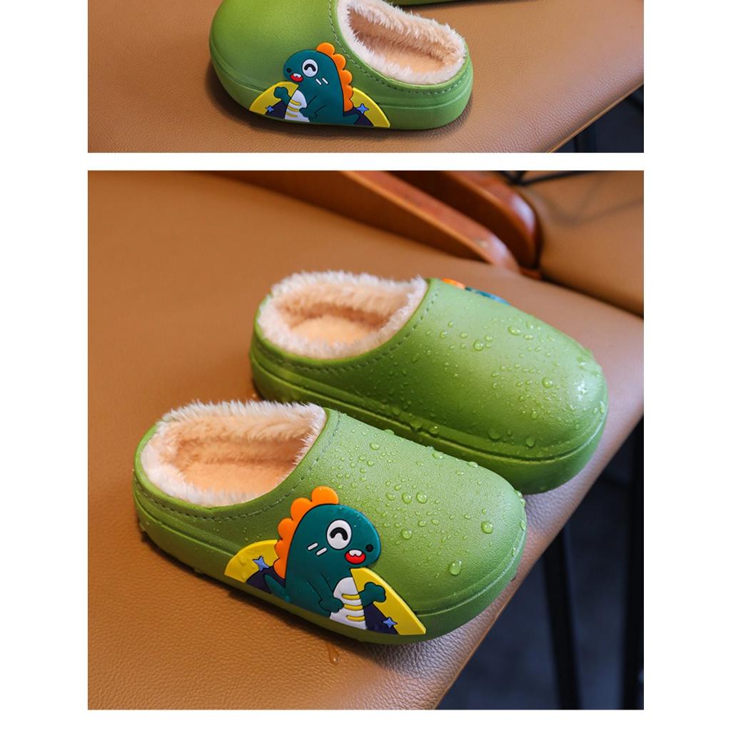 Children's Cotton Slippers In Winter, Indoor Anti Slip and Warm, Waterproof and Soft Soled for Boys and Girls, Home Furnishings, Wearing Cotton Shoes
