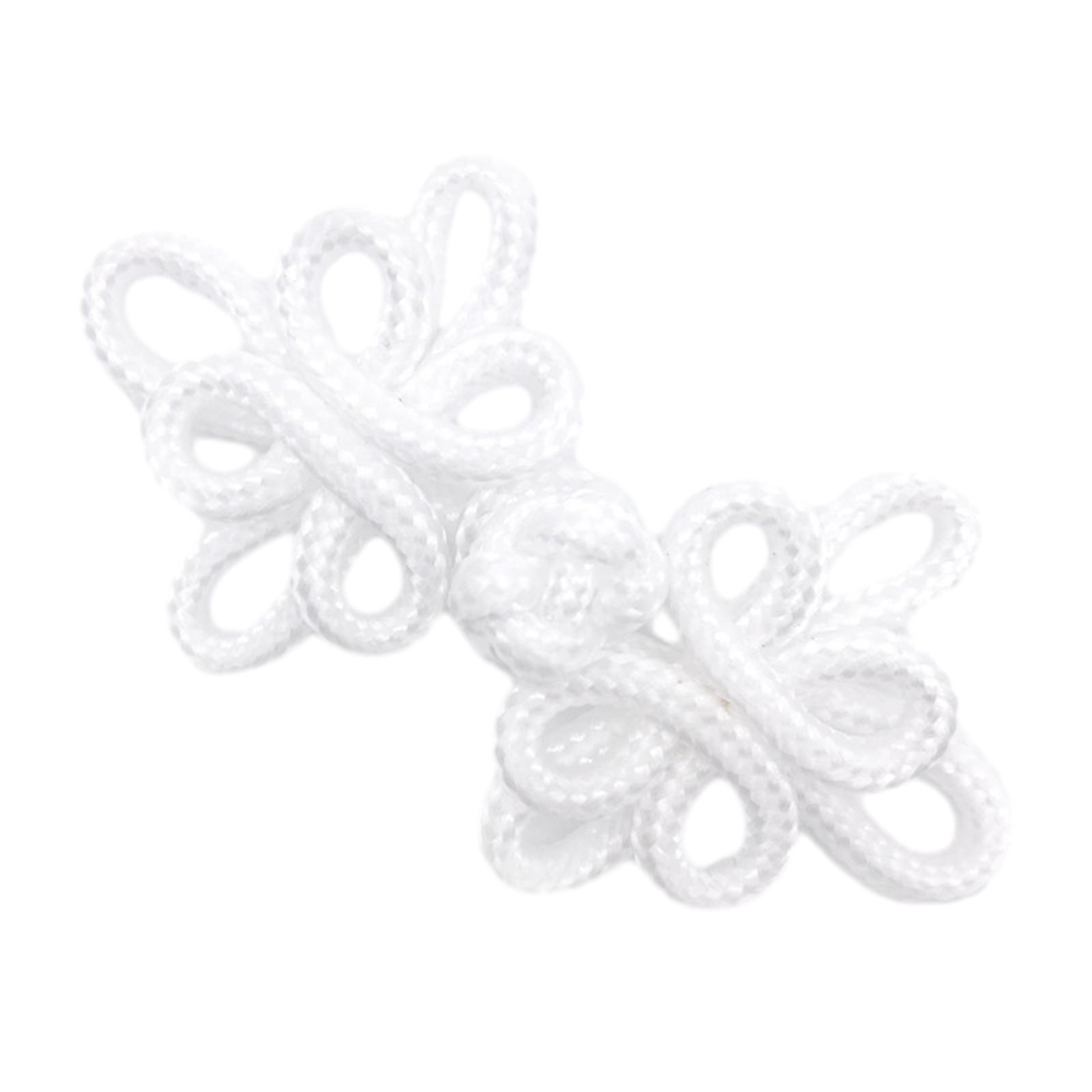 

Chinese Cheongsam Buckle Traditional Knot Fastener Chinese Knot Buttons DIY Handcraft Clothing Decorative Accessory белый