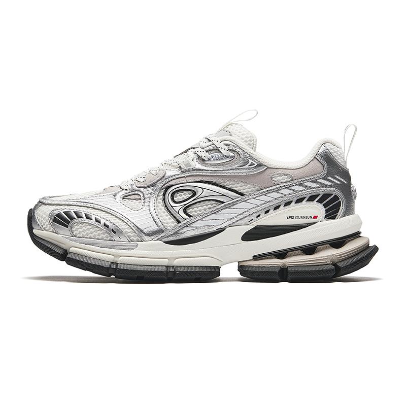 ANTA Champion G01 Women Outdoor Casual Retro Dad Shoes Paper White Silver 122518807A-1 36
