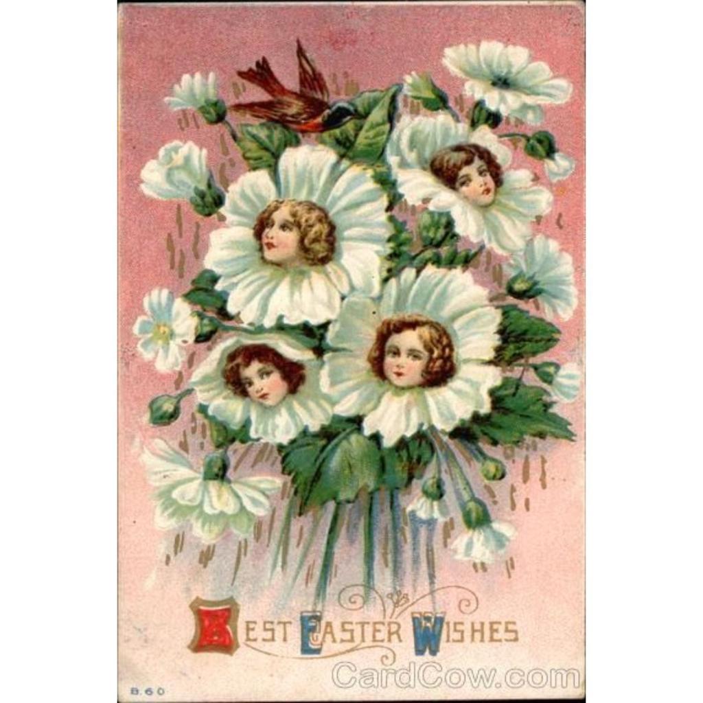 Easter Metal Wall Art Decor Vintage Cartoon Bunny Rabbit Rustic Tin Sign Home