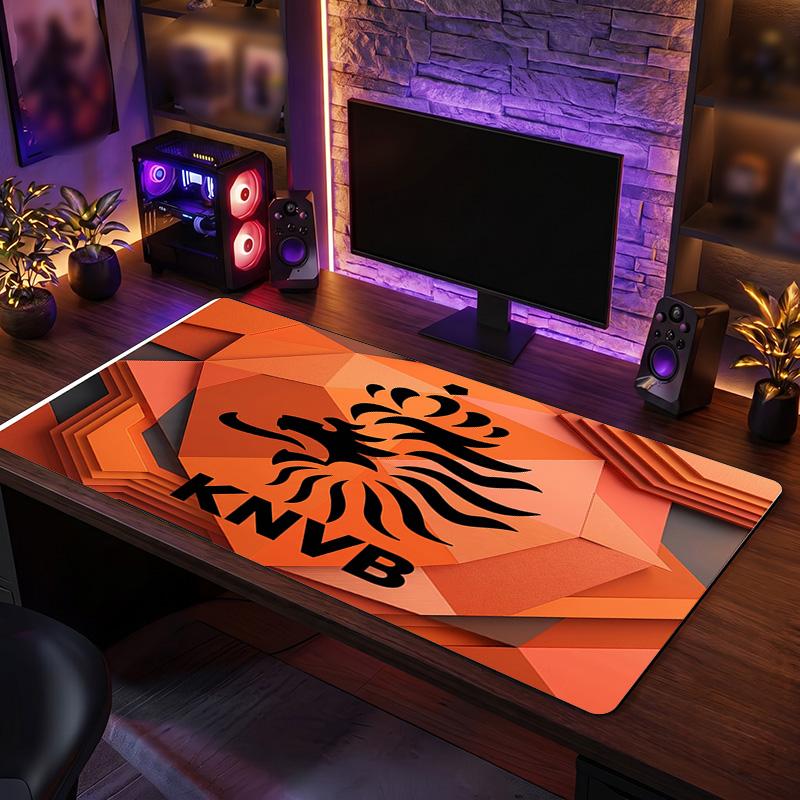 Netherlands Football Crest Mouse Pad, Extended Non Slip Rubber Desk Mat for Gaming Office Laptop Fan Gift