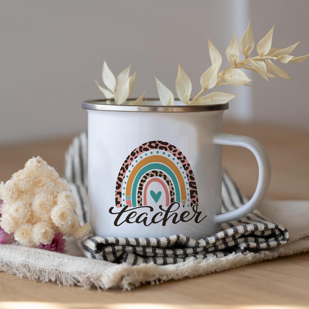 Ich bin ein Lehrer Was ist deine Superkraft Lehrer Kaffee Tee Tasse Lehrer Wertschätzung Geschenk Liebe Lehren Inspirieren Lehrer Emaille Tasse