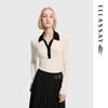 Women's 100% Merino Wool French Retro Lapel Knit Sweater
