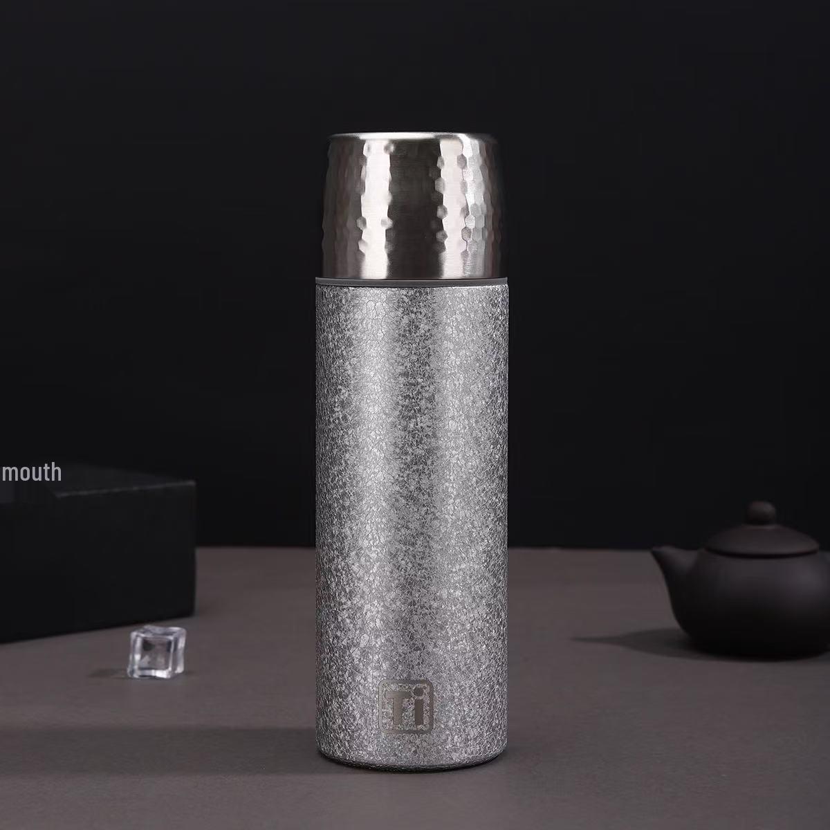 Luxury Titanium Thermos Cup Gift Set: High-End Stewing Cup for Tea and Water 450ml