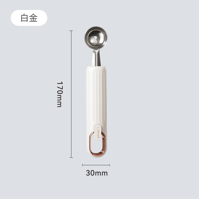 

Бытовой шарик из нержавеющей стали, кухонный совок для фруктов и мороженого, совок для мороженого One Size белый