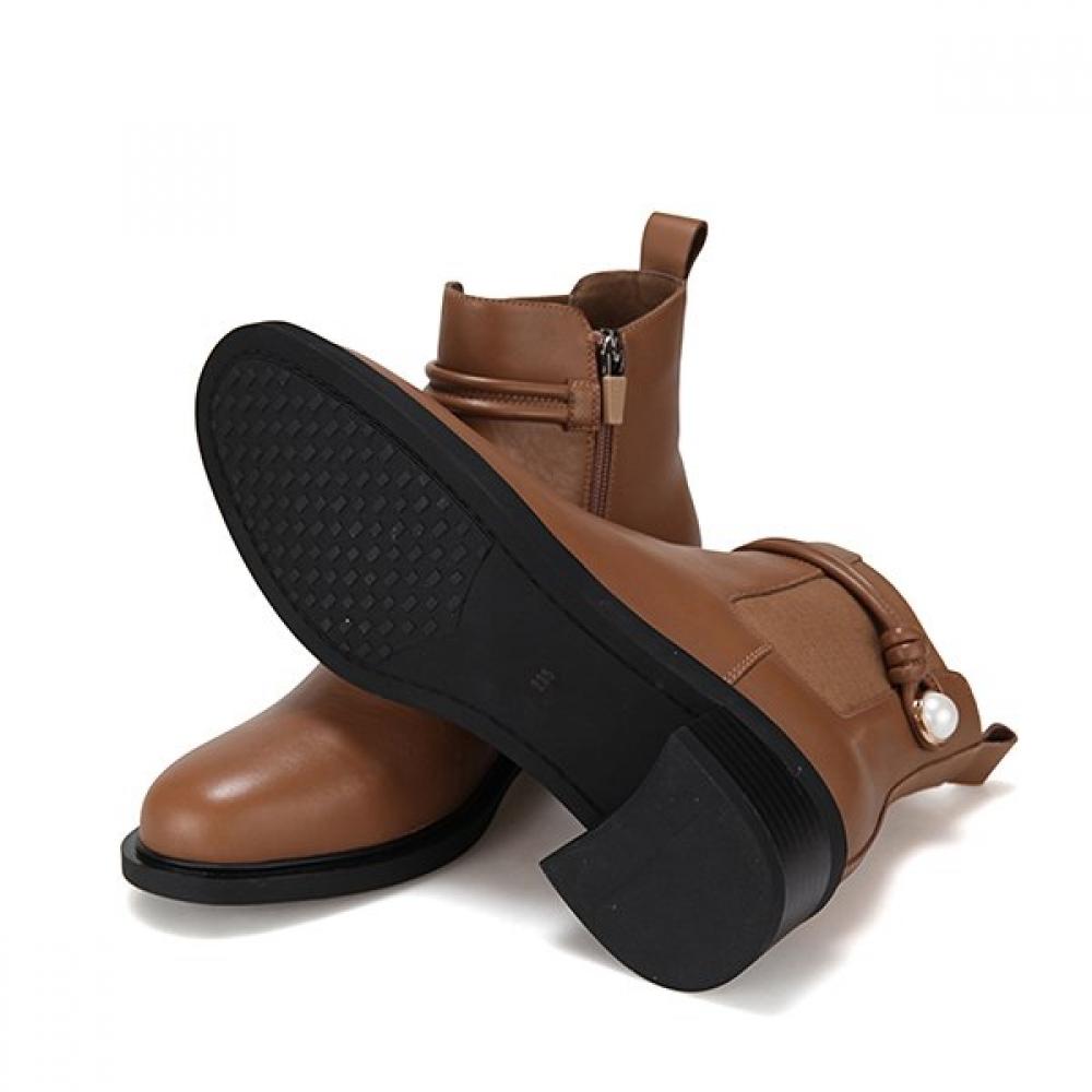 Barbara Leather Jewelry Pearl 5cm Ankle Boots Bbg863be