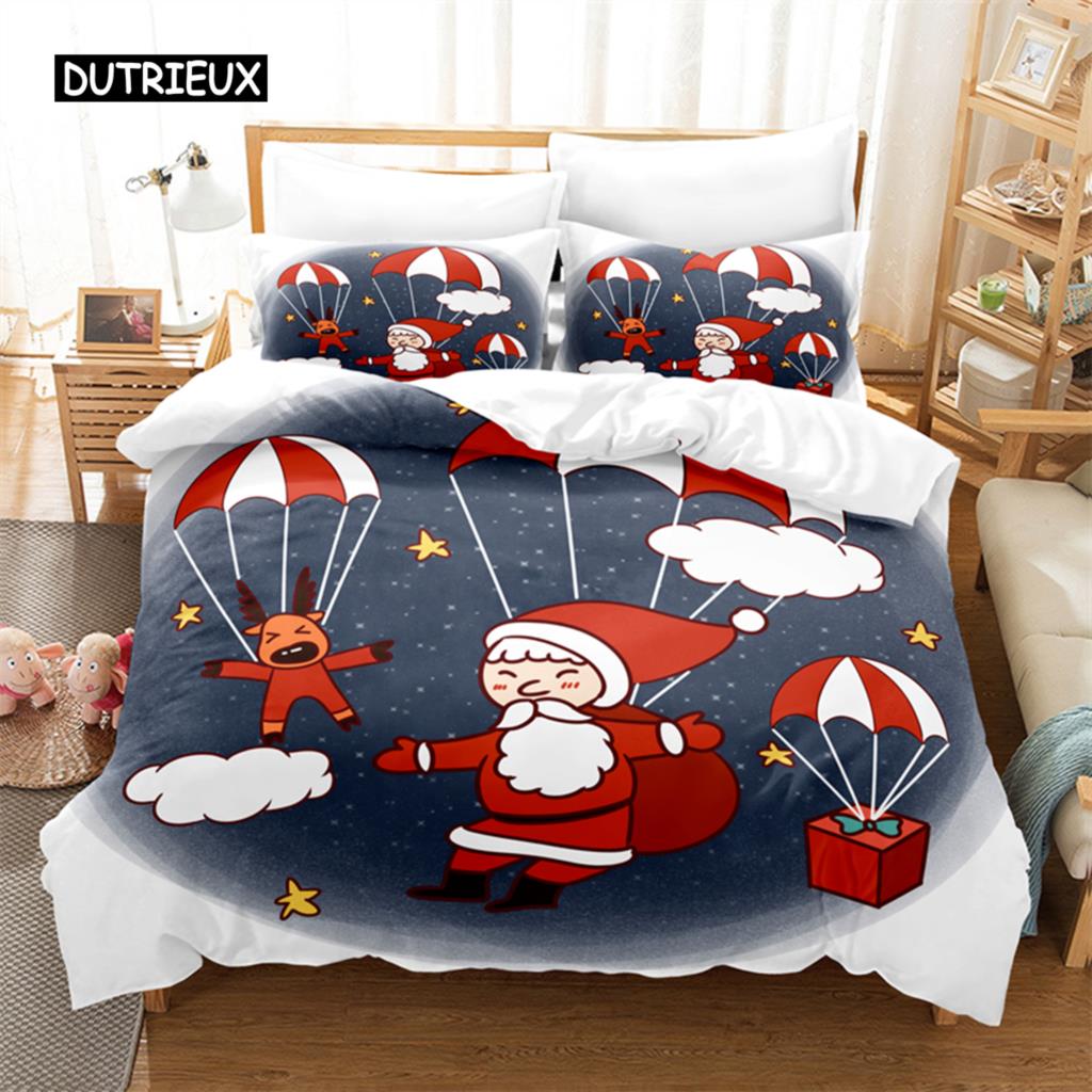 Set Biancheria da Letto Natalizio Set Copripiumino Set Biancheria da Letto 3d Stampa Digitale Biancheria da Letto Queen Size Set Biancheria da Letto Design alla Moda