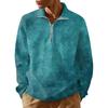 Long Sleeve Shirts for Men Mens Quarter Zip Up Pullover Tie Dye Lightweight Mock Neck Waffle Sweatshirt Casual Stylish