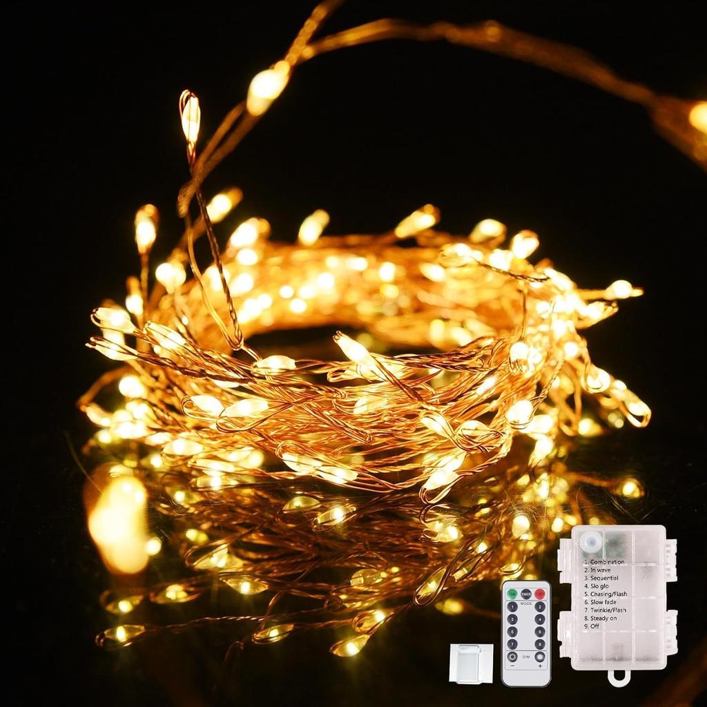 Dailyart 6feet 120 LED Starry Lights, Battery Operated Fairy String Lights