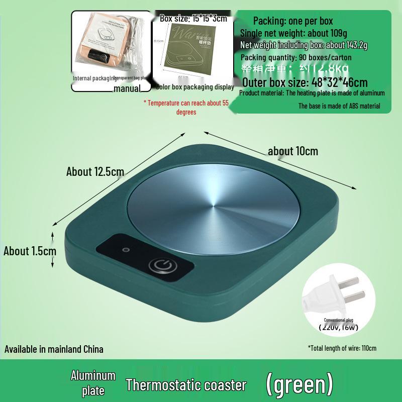 Smart 55° Heating Coaster: Constant Temperature Cup Warmer for Hot Drinks