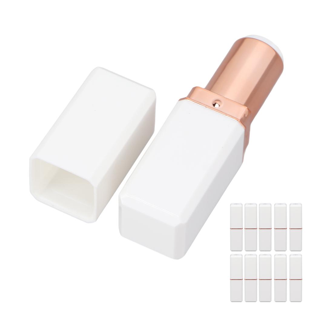 10pcs Portable Empty Lipstick Tube DIY Empty Lip Balm Tube Refillable Lipstick Bottle Container