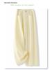 Women's Light Yellow Wide-Leg Jeans - Summer 2025 Slimming Fit for Pear-Shaped Bodies, Loose Straight-Leg Pants