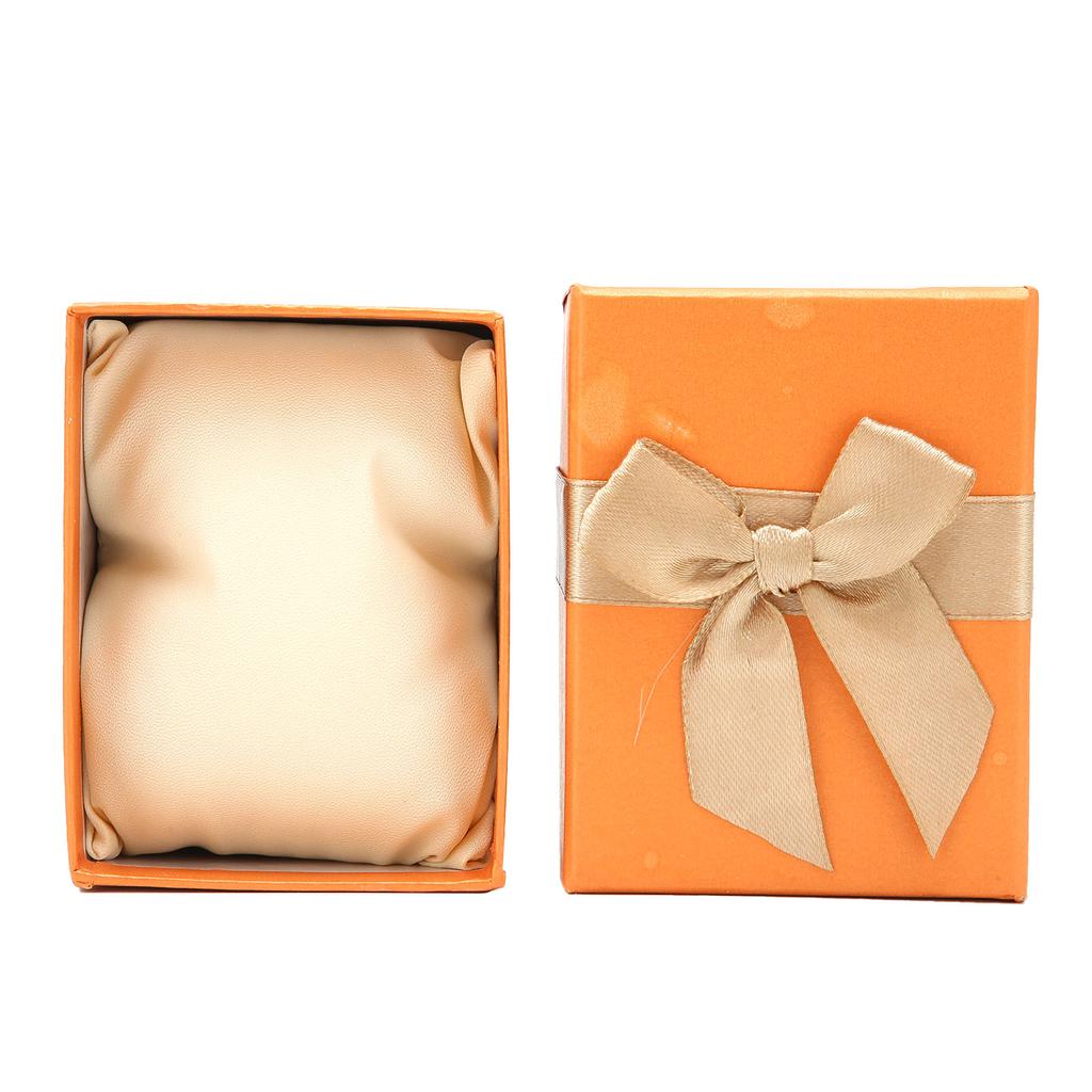 Watch Storage Box Bowknot Watch Case Watch Gift Box for Christmas Anniversary BirthdayOrange