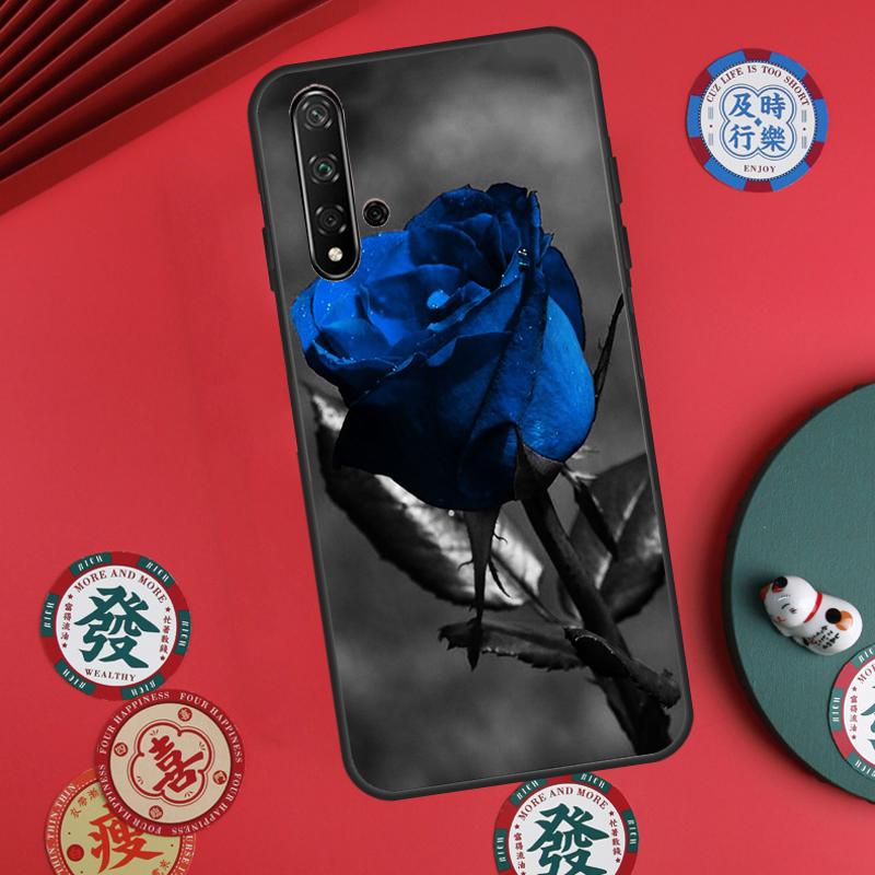 Blaue Rose Kunst für Huawei Nova 11 Pro 9 10 SE Y60 Y70 Y90 Y61 Y91 Y72 Y73 12i 11i 8i P20 P30 P40 Lite Hülle