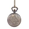 Retro Bronze Dog Quartz Pocket Watch with Necklace Chain Women Mens Cool Pendant Clock Classic Quartz Pocket Watches