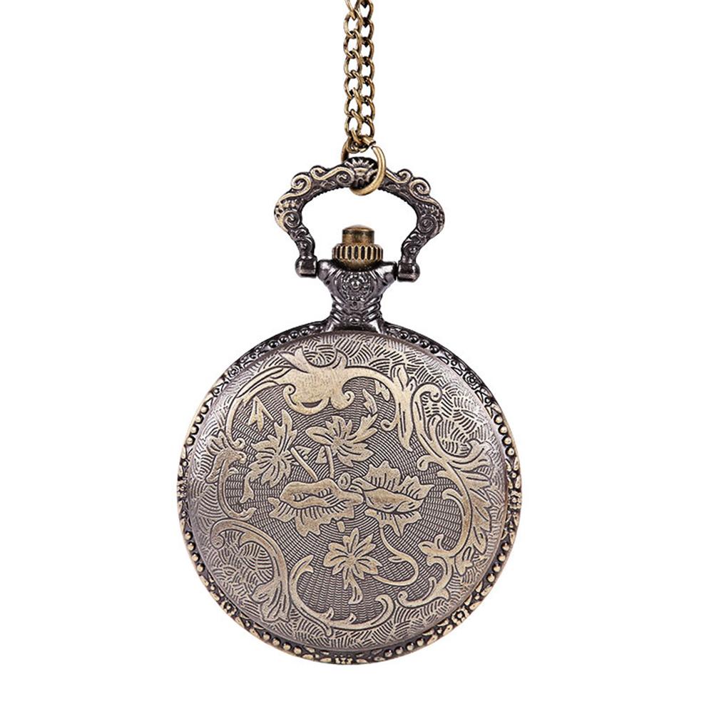 Retro Bronze Dog Quartz Pocket Watch with Necklace Chain Women Mens Cool Pendant Clock Classic Quartz Pocket Watches