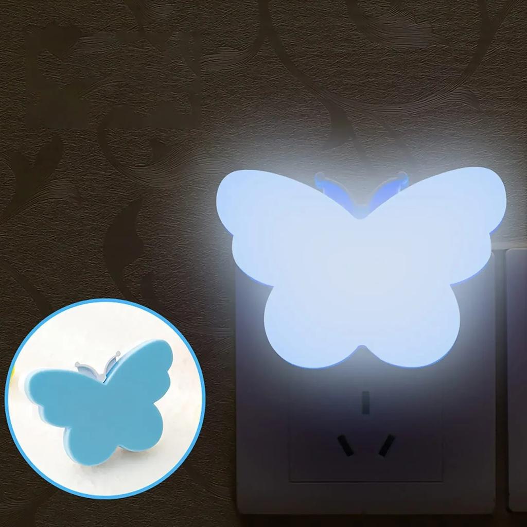 Butterfly Night Light US Plug Into Wall Auto Dusk To Dawn Smart Sensor Night Light for Living Room Bedroom Bathroom Kids