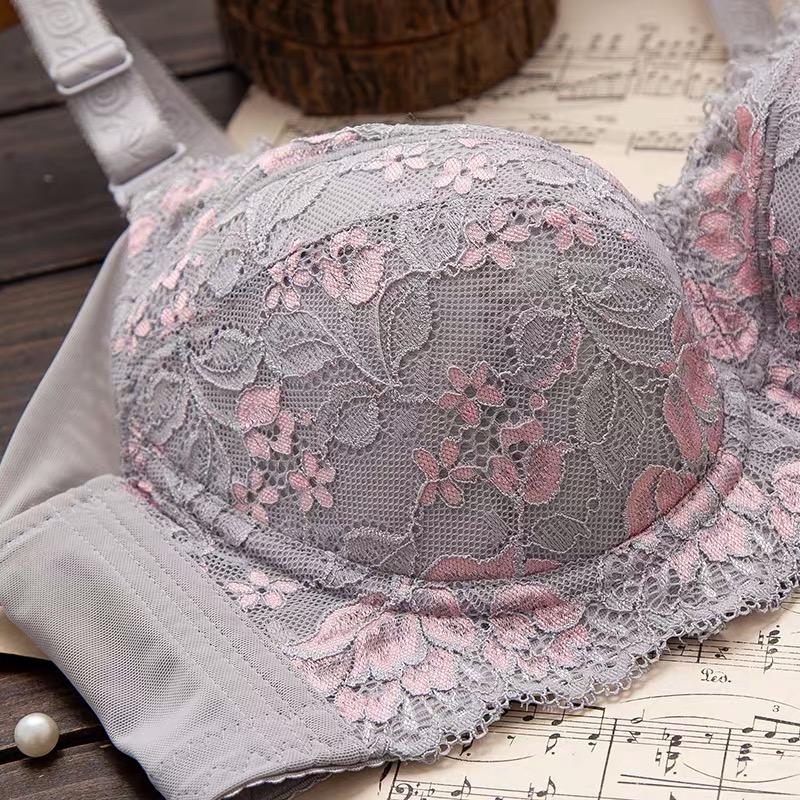 Women's Full coverage Underwired Lightly Lined lace bra Plus Size Minimizer bra 34 36 38 40 42 44 46 48 B C D E