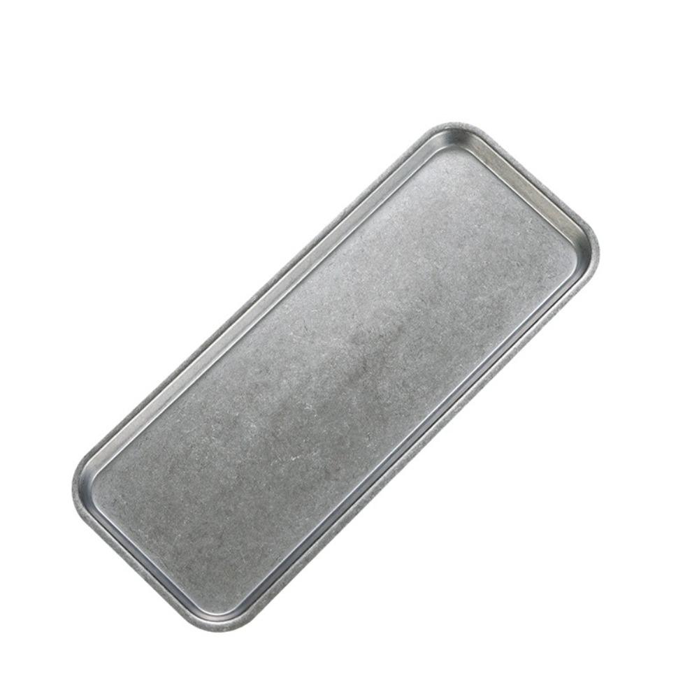 Irregular Shape Vintage Stainless Steel Meal Plate Anti-fall Unbreakable Dinner Plate Industrial Style Bone Dish Camping
