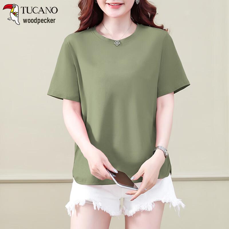 

Woodpecker Women s Pure Cotton Loose Fit Short Sleeve T-Shirt M