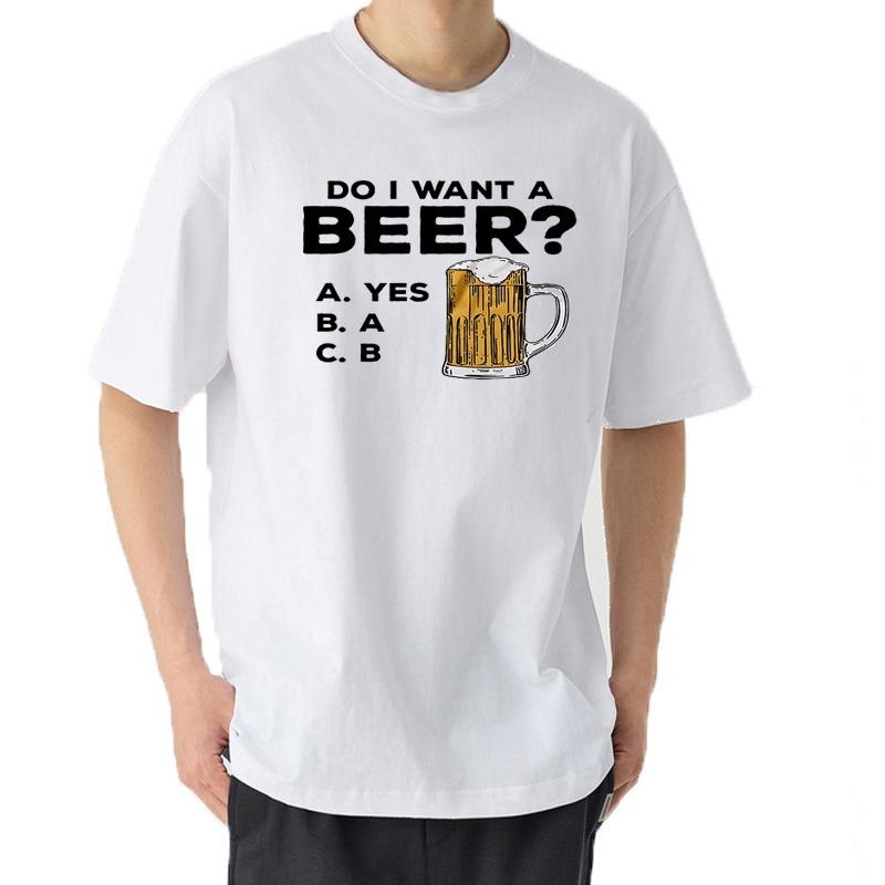 Oversized Unisexs Tshirts Summer Beer Print Tee Shirt Funny Beer Retro Cool Design Street Short Sleeve Top Beer Friday Unisex Clothes