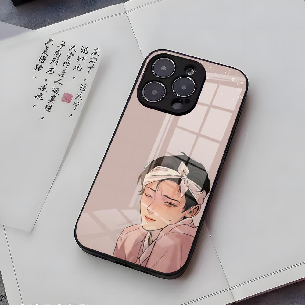 

Чехол для телефона с рисунком из аниме Painter The-w-Nights Для IPhone 17 Air 16 E Pro Max 15 14 13 Mini 12 Pro 11 Max Plus Черный Стеклянный Чехол iPhone 15 Pro