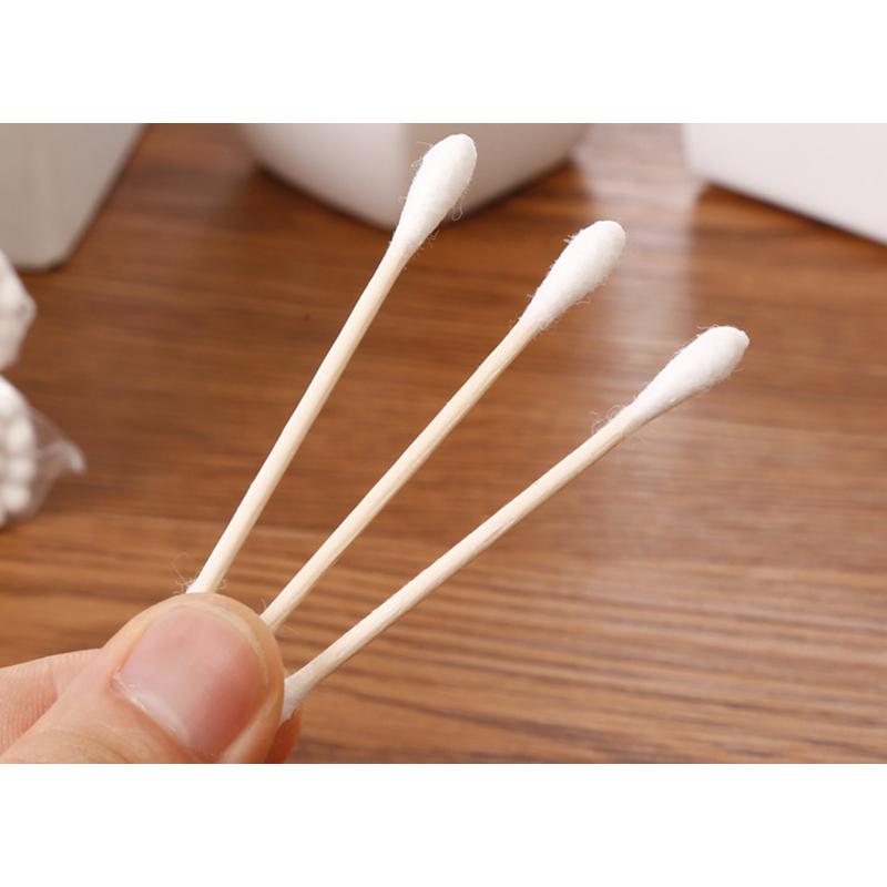500pcs Double Head Cotton Swab Women Makeup Cotton Buds Tip for Wood Sticks Nose Ears Cleaning Health Care Tools