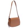 Michael Kors MK Lydia Metal Logo Adjustable Shoulder Strap Calfskin Shoulder Bag Women Shoulder Bag Brown 30R5GL0M2L-LUGGAGE