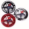 3D Metal Lonestar Car Sticker Texas Pentagram Badge Suitable for Jeep - Silver Chrome Finish ALN1