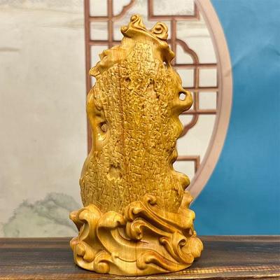 Wood Carving Guan Gong Statue Wood Carving Home Room Office Wealth Luck Feng Shui Decor Buddha Statue High Quality Gifts