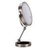 Tabletop Makeup Mirror Double Sided Rechargeable Lighted Vanity Mirror 1X 10X Magnification 3 Color Dimmable 9 Inch