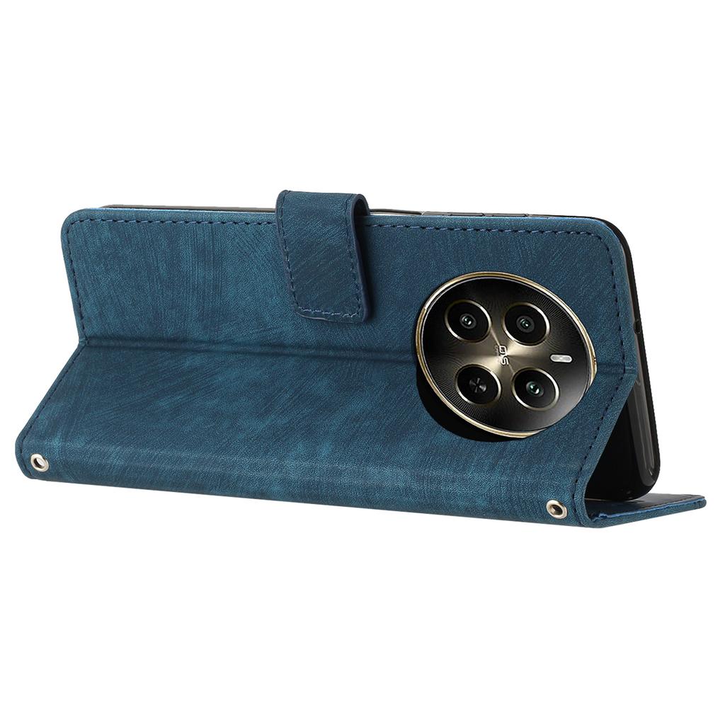 För Realme 12 Pro 5G/12 Pro+ 5G Plånboksfodral Linjer Tryckt Korthållare Telefonskal