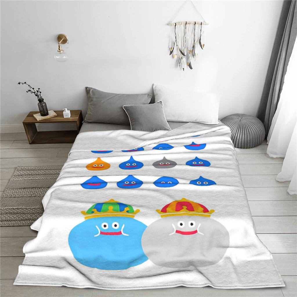 D-Dragon Quest Slime Pluche Deken Kinderen Flanellen Plaid Voor Huisdecoratie Warm Op Maat Gemaakte Kwaliteit Sprei Verjaardagscadeau