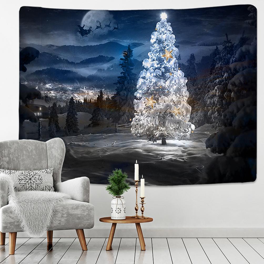 Christmas Eve Christmas Home Decor Tapestry Wall Decor Background Fabric Hippie Living Room Bedroom Tapestry tapeçaria de natal