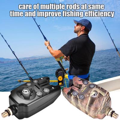 Waterproof Wireless Carp Fishing Bites Alarm Fish Bite Indicator LED /& Sound