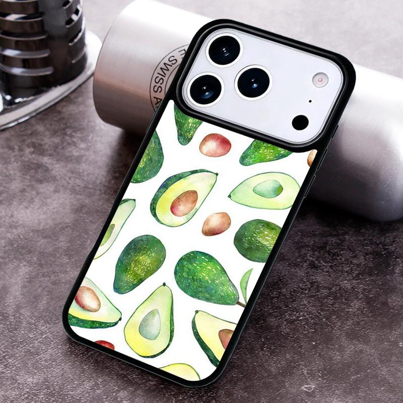 Avocado Pattern Phone Case For iPhone 17 16 15 14 13 12 11 Pro Max Plus 17Air Soft Silicone Cover