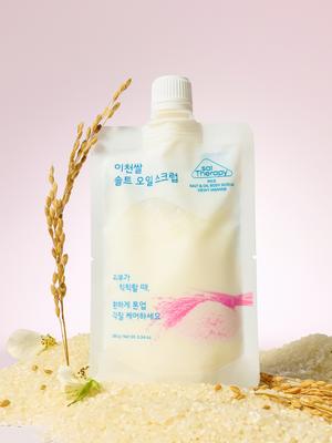 Sol Therapy Rice Salt & Oil Body Scrub, Dewy Jasmine 180g
