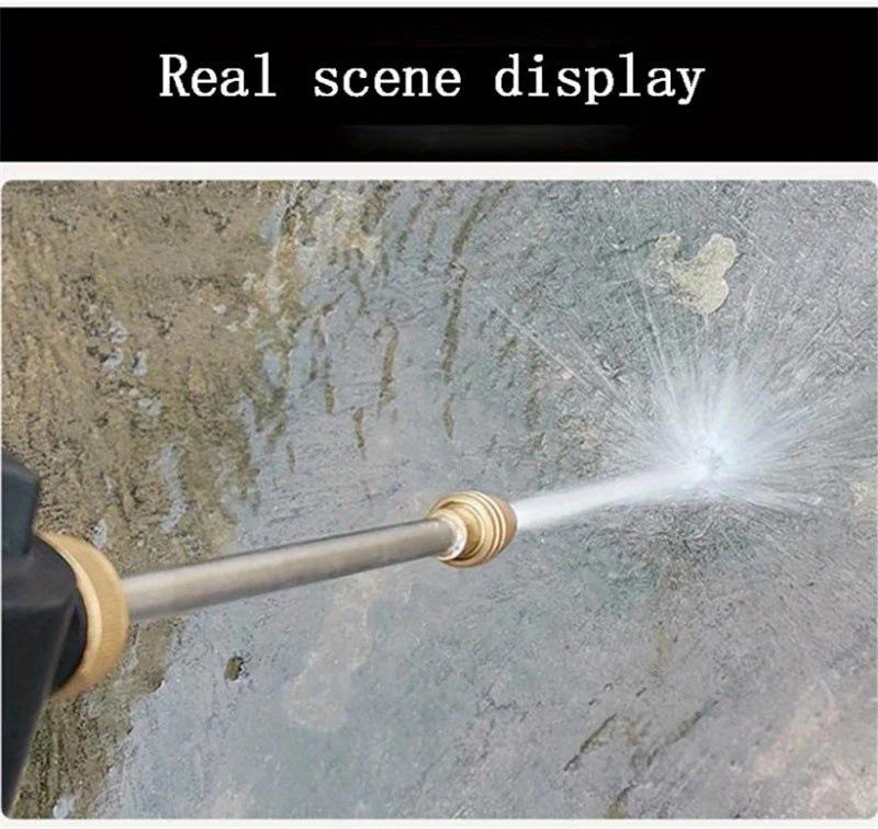 Copper High-Pressure Car Wash Nozzle with Brush Attachment