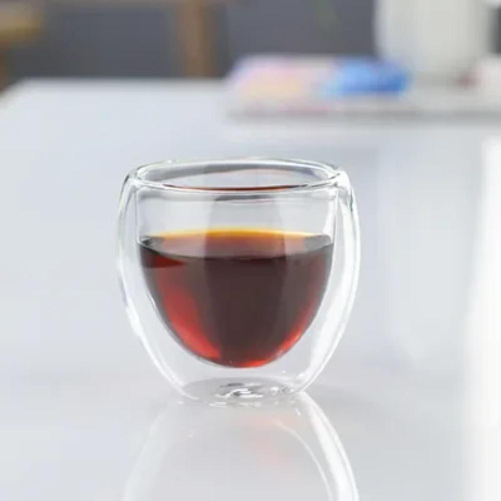 5 størrelser dobbelvegg isolert glasskopp klare espresso kaffekopper Håndlaget ølkrus Te Melkeglass Whiskyglasskopper Drikkevarer