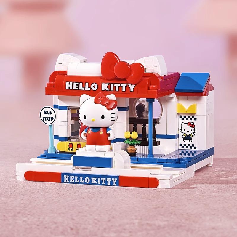 Genuine Keeppley  Building Blocks Street Scene Series Model  Mymelody Kuromi Splicing Toy Pompom Purin Gift