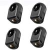 Gas Strut Nylon End Fittings Fit for 10mm Ball Stud M6 Female Thread Straight Detachable Shock Lift Jiont Connector, Pack of 4 (Black)