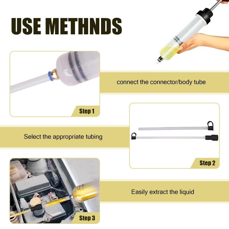 Universal Manual Oil Change Tool 200cc Automotive Fluid Syringe Pump Oil Extractor Filler For Car Brake Fluid Transmission Fluid