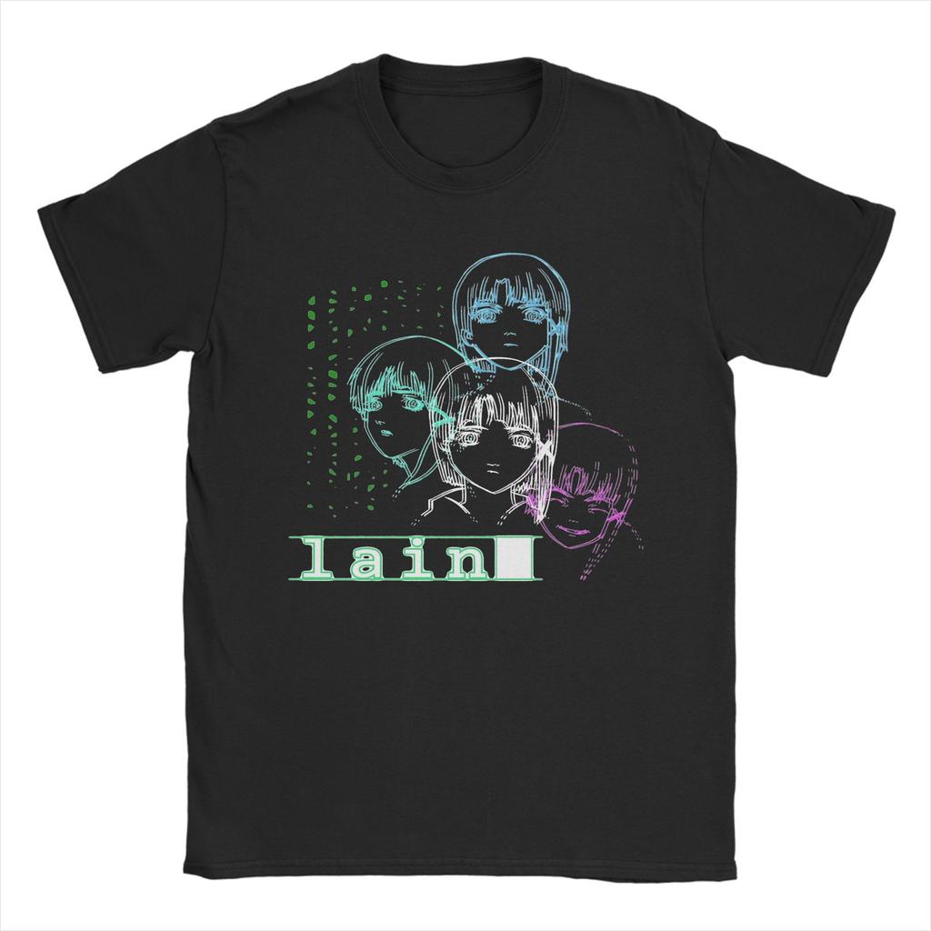 Unisex Unisexs TShirts Serial Experiunisexts Lain Lwakura Funny Cotton Tee Shirt Short Sleeve Anime Sci Fi Unisexga T Shirts Plus Size