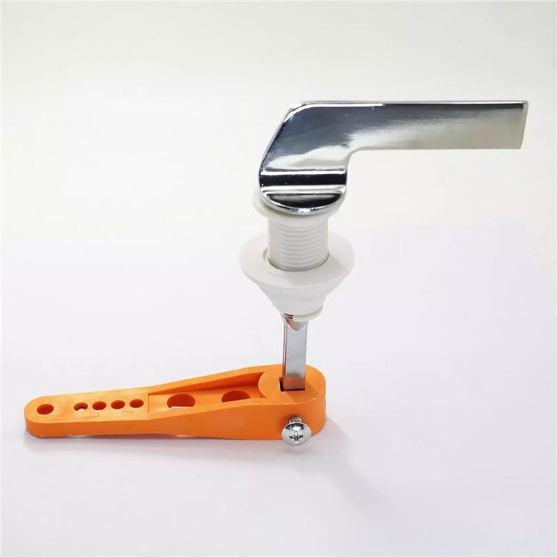 Toilet Flush Handle Replacement Universal Fit Toilet Cistern Handle Chrome Metal