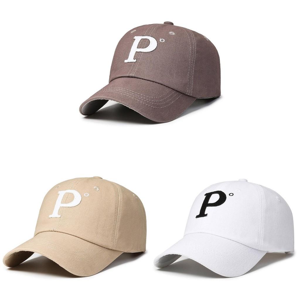 Embroidery Letter P Baseball Cap Adjustable Sun Protection Gifts Breathable
