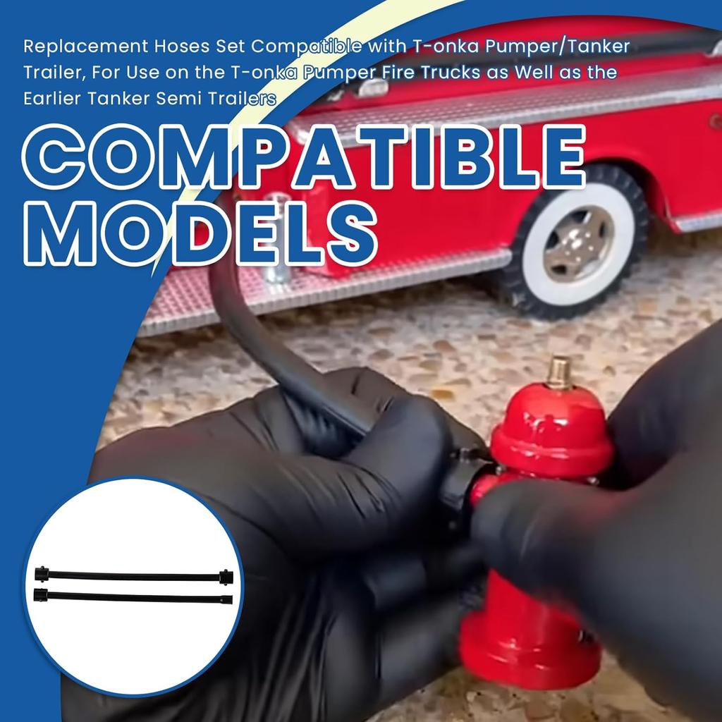 2Pcs Replacement Hoses Set Tkp-089 Fit For Tonka Pumper/Tanker Trailer