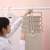 1 Pcs Non-slip Pants Telescopic Storage Household Multifunctional Folding Pants Rack Wardrobe Stainless Steel Hanger
