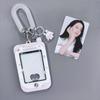 Acrylic Idol Photo Card Sleeves Keychain Student ID Badge Holder Portable Kpop Photocard Holder